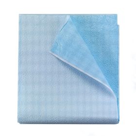 Disposable Towels 13" x 18". Pack of 500 Blue Waffle Towels Protector. 2 ply Tissue with Polyback. Great Absorbency. Waterproof Multipurpose Eco