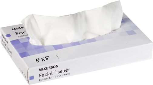 Facial Tissue. Pack of 6480 Tissue Paper 6" x 8" White 2-Ply Ultra-Soft Tissue Standard Size 90 Sheets Bathroom Tissue for Home; Offices; Clinics