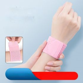 1PCS Protective Elastic Bandage Hand Sport Wristband Gym Support Wrist Brace Wrap carpal tunnel (Color: Pink)